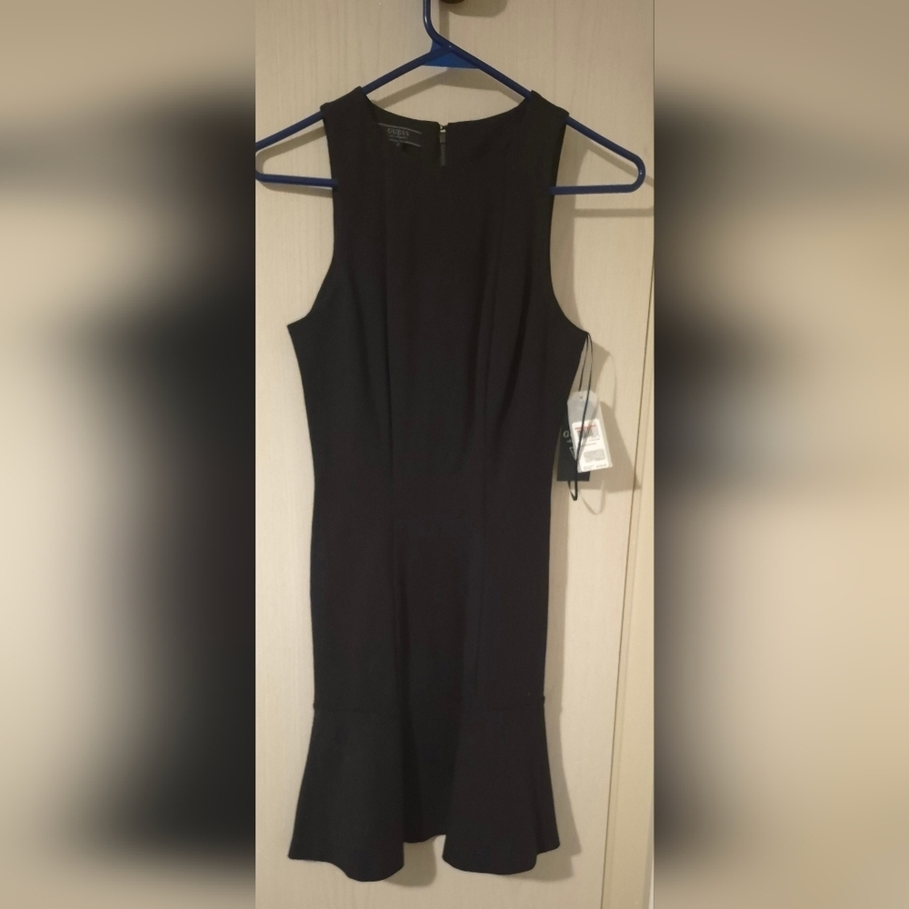 GUESS Sleeveless Fit-and-Flare Dress — Black — Size 2 — NWT